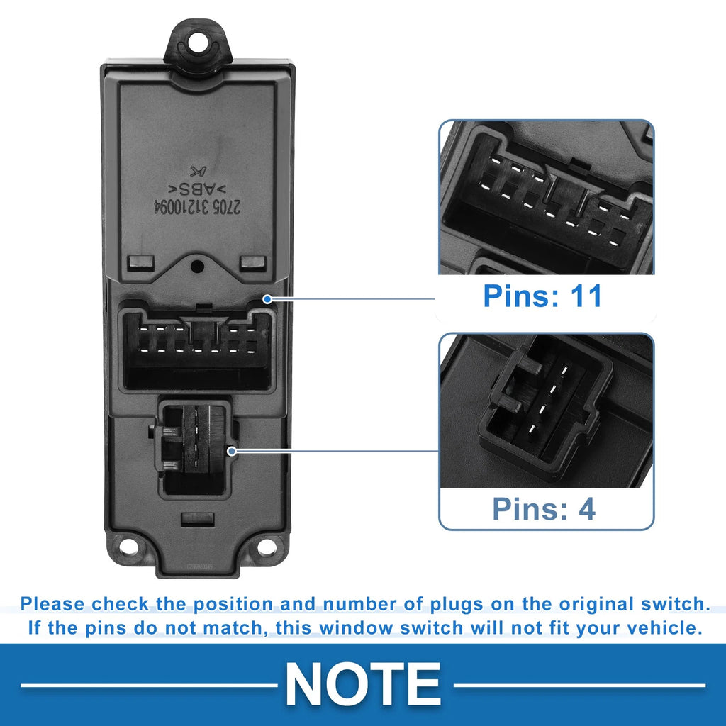 Power Window Switch for Mazda 323 MPV BT50 (B27A66350)