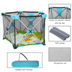 Safety Playpen for Kids Pets Indoor Outdoor (Portable Foldable Mesh)