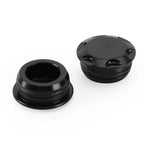 Aluminum Black Frame Hole Caps Plugs for Kawasaki Ninja 250 400 (2018–2022)