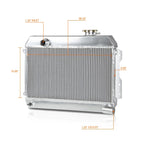 3-Row Aluminum Racing Radiator for Datsun 510 SRL311/SR/521 (1968–1973)