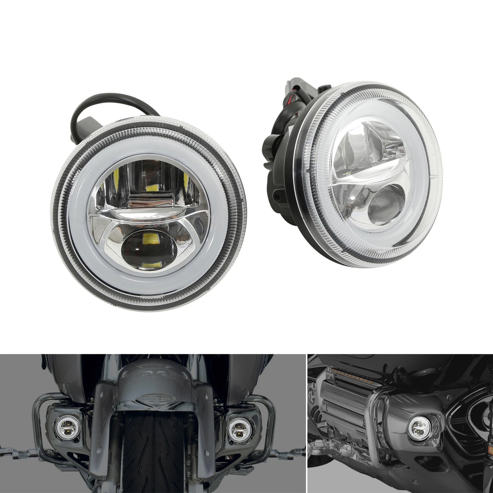 DOT LED Driving Fog Lights for Honda GL1800 Goldwing (2006–2010)