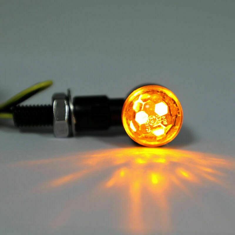 Universal Black Mini Bullet Turn Signal Indicator Light Smoke T9
