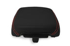 Console Lid Armrest Cover for Hyundai Kona (2018–2020) Carbon Fiber Red Stitch