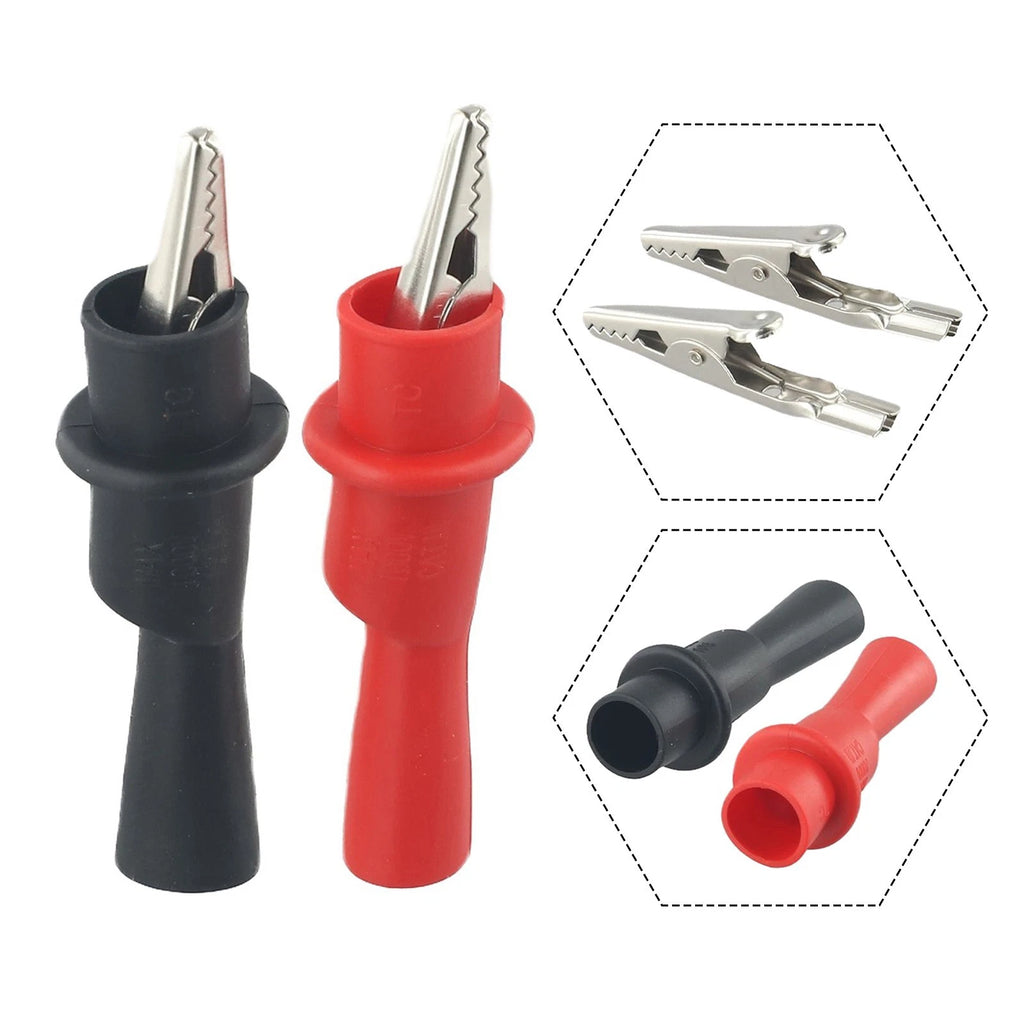 Electro Test Multimeter Clips with Insulated Crocodile Clamps for Automotive