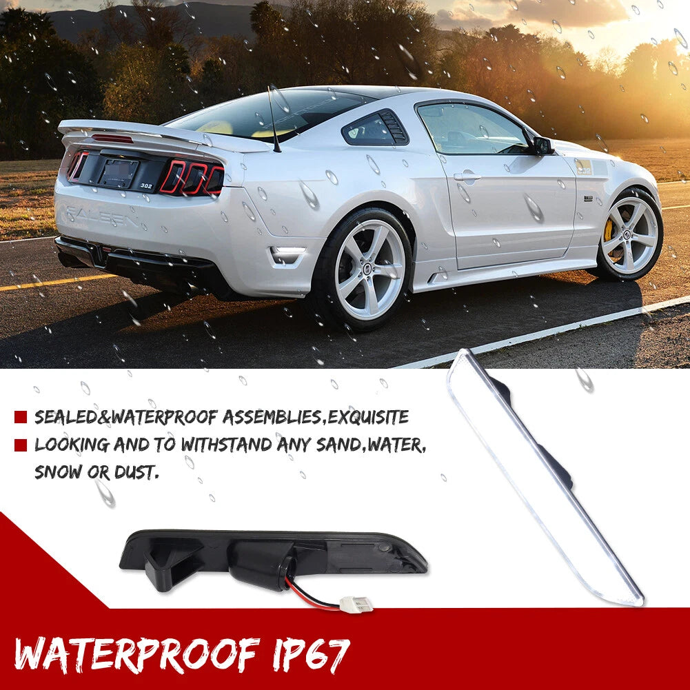 White LED Side Marker Lamps for Ford Mustang (2010–2014)