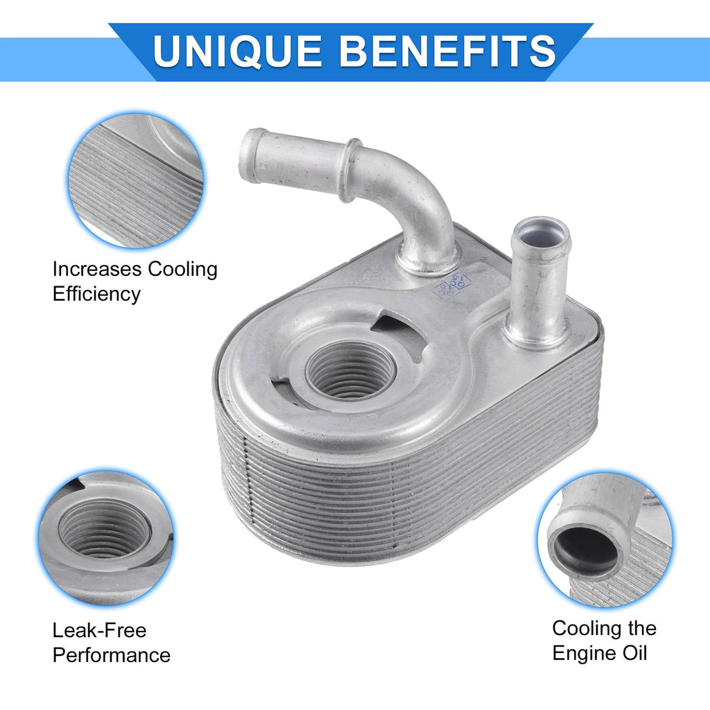 Engine Oil Cooler with Bolt for Ford Fiesta (2011–2013) No. 7S7G6B856AA
