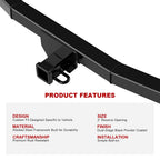 2 Inch Trailer Hitch Receiver for Toyota Highlander (2020-2026)