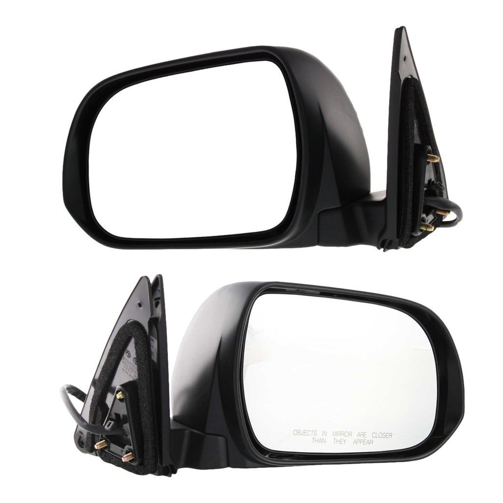 Set of 2 Heated Power Mirrors for Toyota Highlander (2008–2013) with Puddle Light