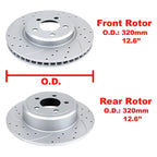 Brake Rotors & Pads Kit for Chrysler Charger Challenger (RWD V6)