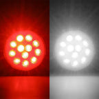 4-Inch Round LED Red/White Tail Lights for Truck Trailer (12V)