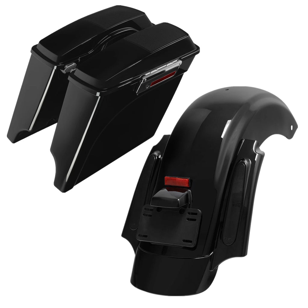 Rear Fender 5" Hard Saddlebags with 6X9" Speaker Lids for Harley CVO Touring (2009–2013)