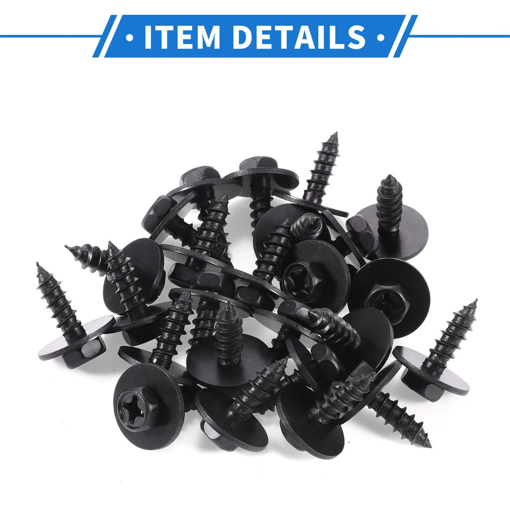 25 Pcs Fender Liner Splash Shield Bumper Cover Screw for Toyota Avalon (1995–2020)