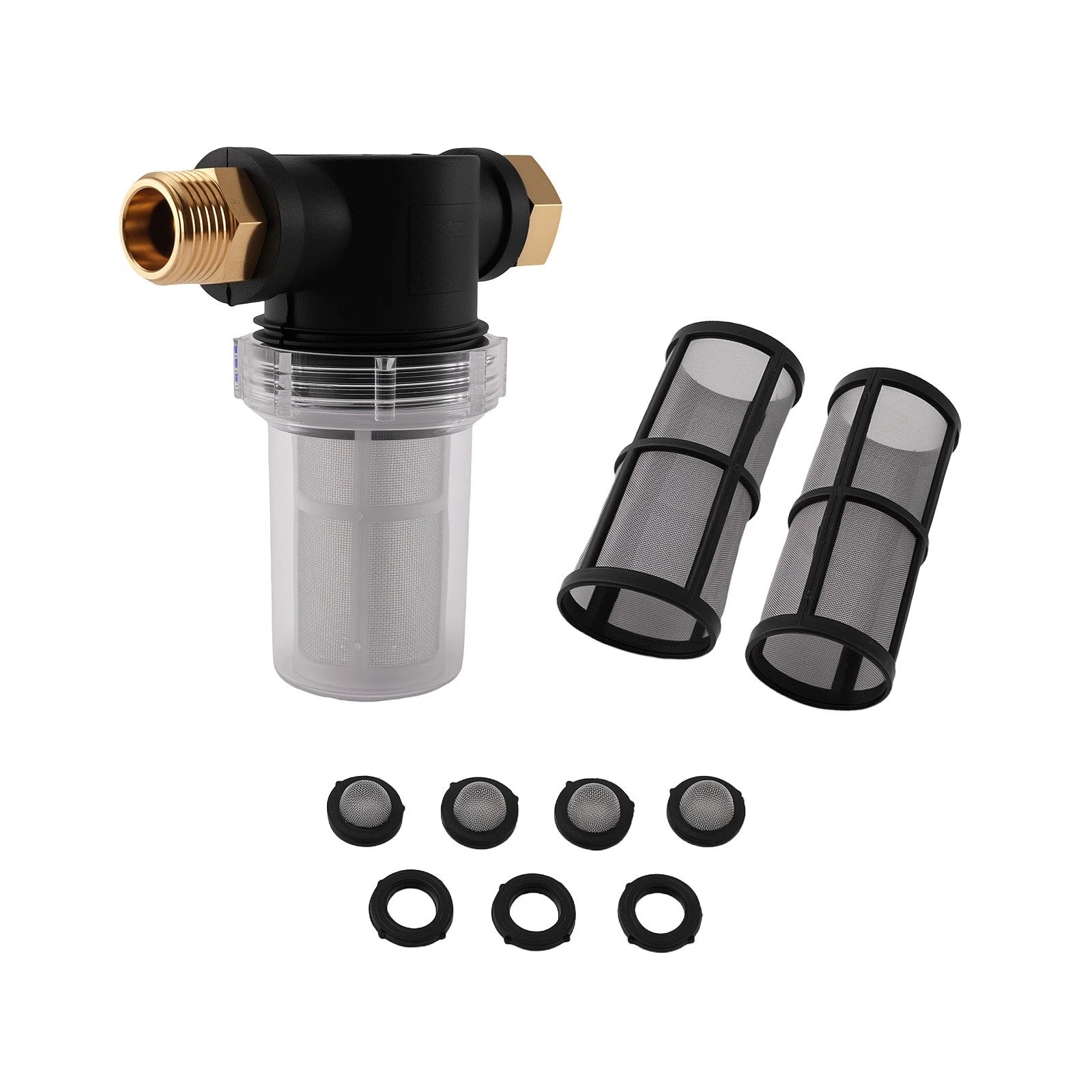Brass Hose Inline Filter for Pressure Washer 3/4" Thread (Stainless Steel)