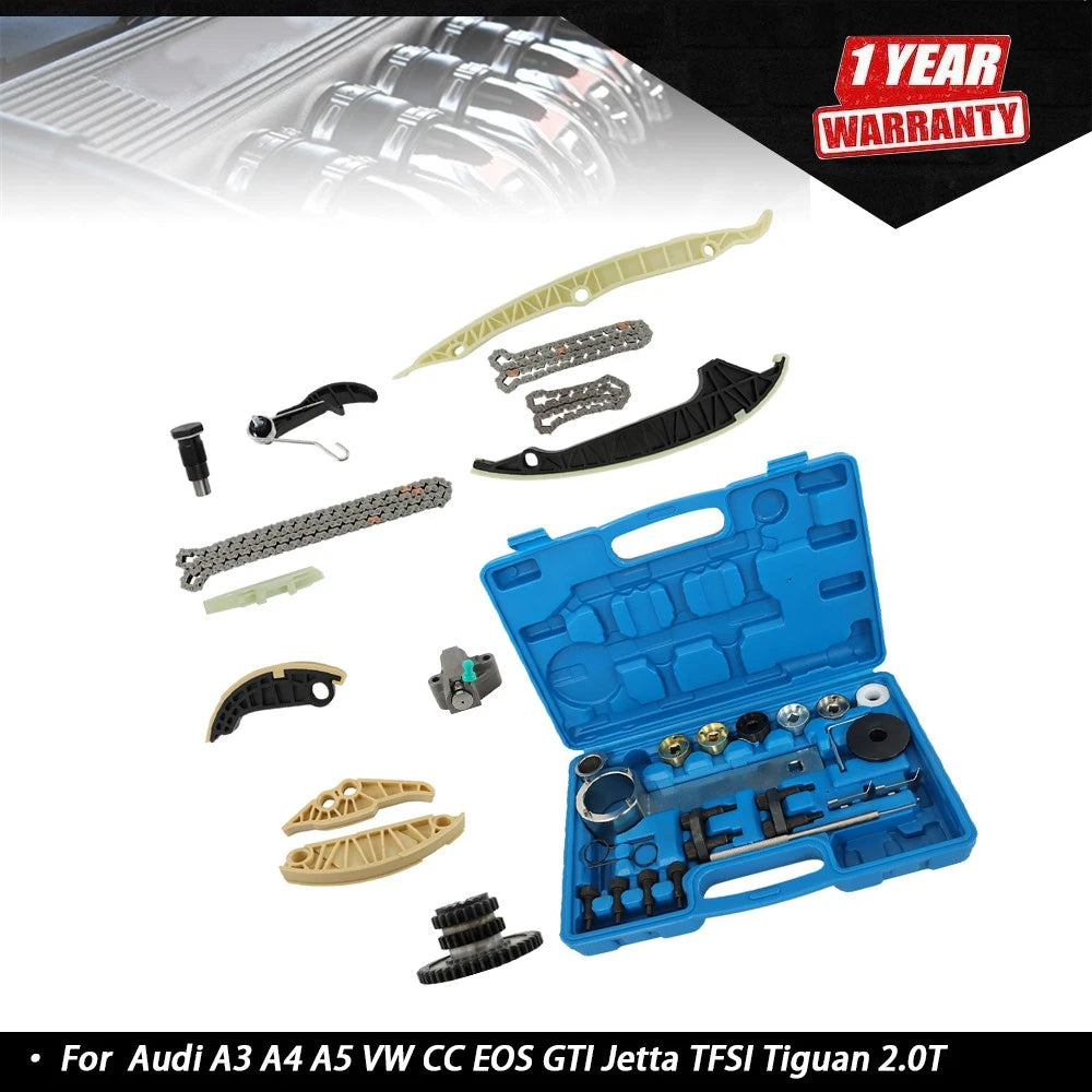 Timing Chain Tool Kit for Audi A3 A4 A5 VW CC EOS Jetta Tiguan 2.0T (2006–2020)