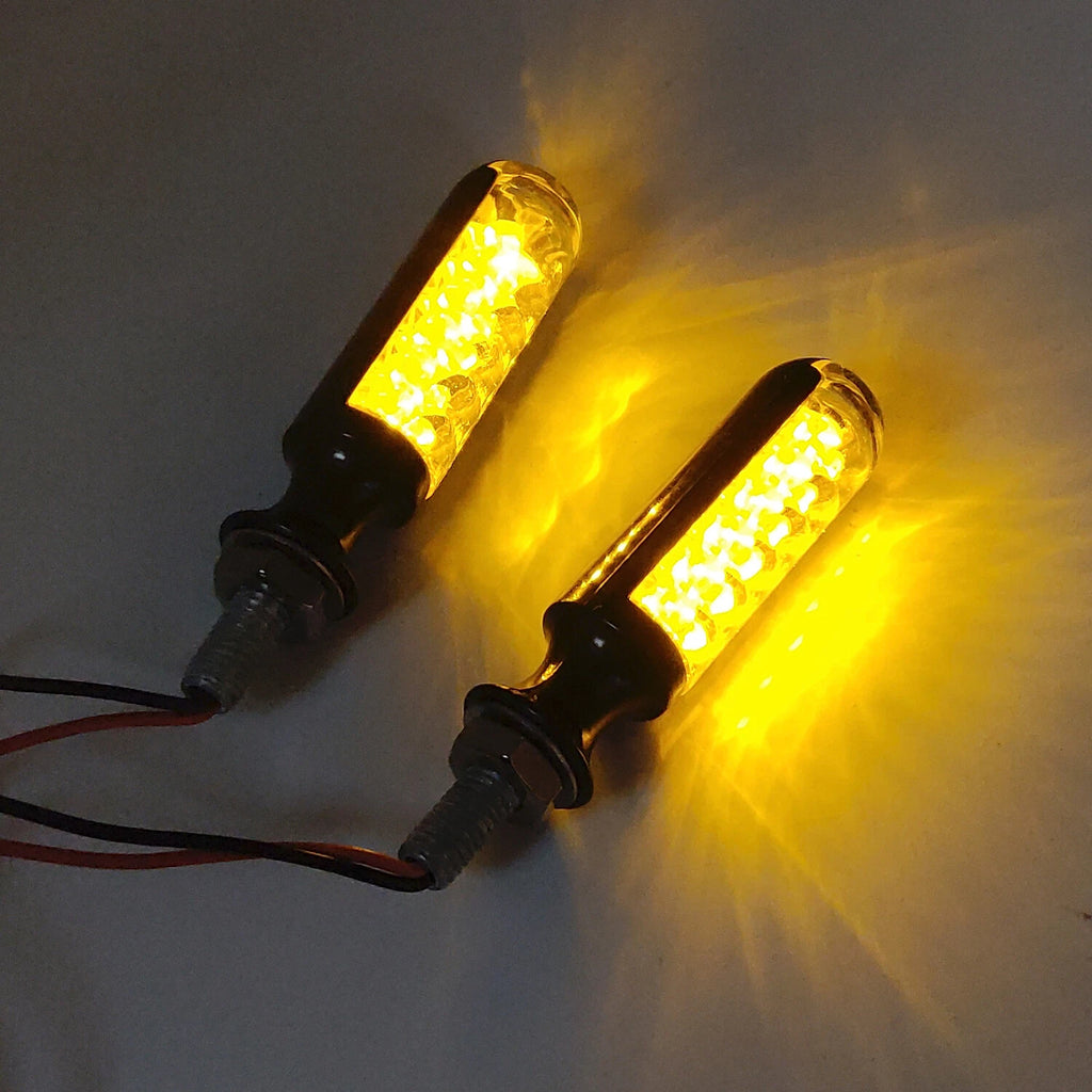 10mm Black Turn Signal Blinkers for Yamaha Kawasaki Shadow V Star VTX