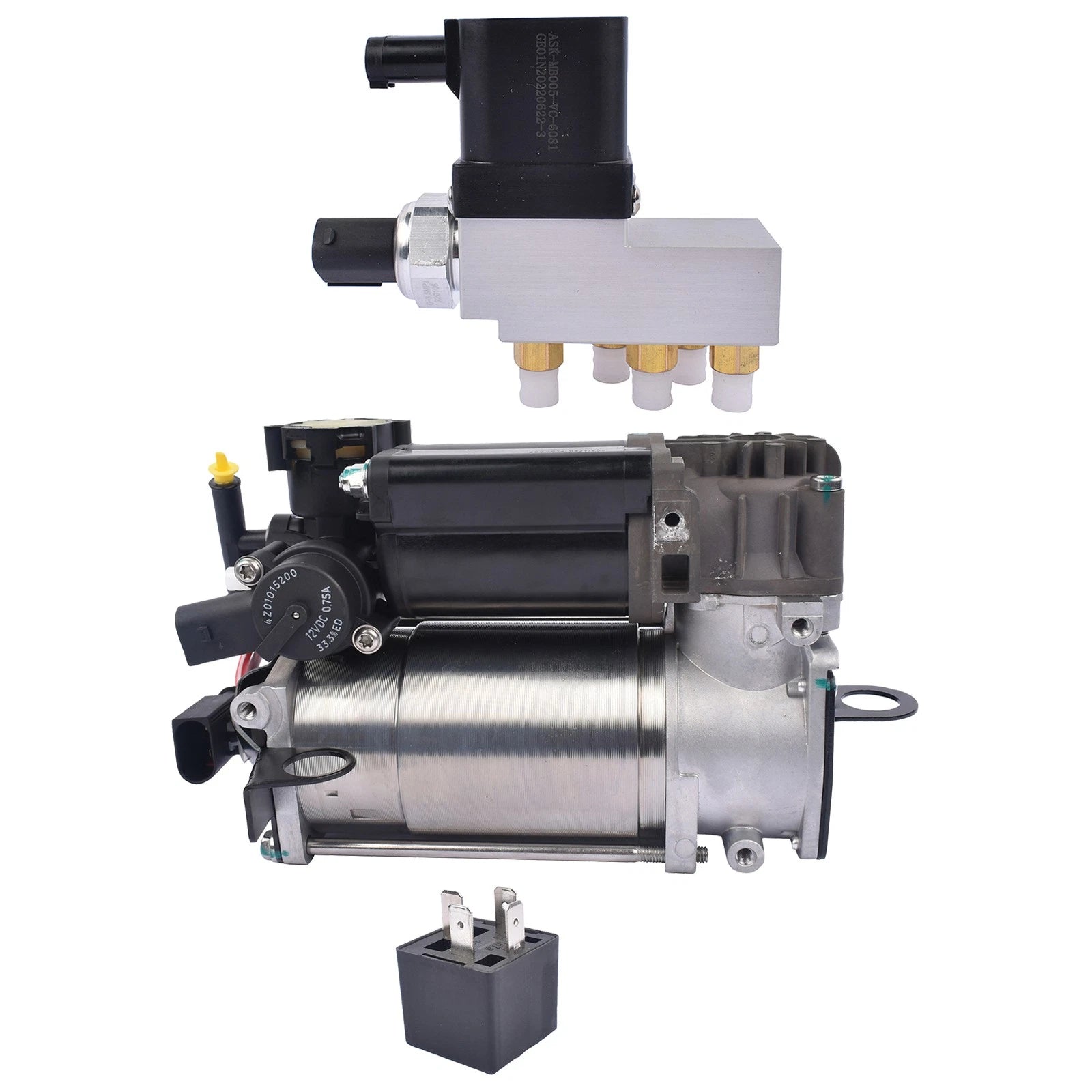 Air Suspension Compressor and Valve Control Block Set for Mercedes W211 (2003–2009)