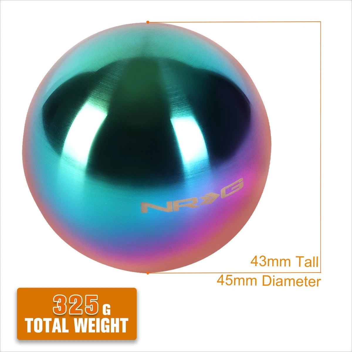 NRG SK-350MC Weighted Shift Knob for Universal Fit (43x45mm) Neo Chrome