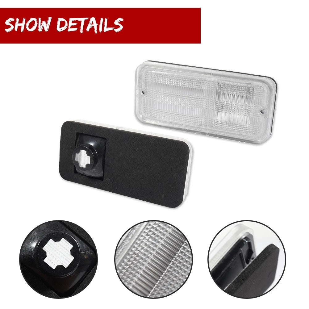 2X Clear Front/Rear Side Marker Lights for Chevrolet GMC C/K Trucks (1968–1972)