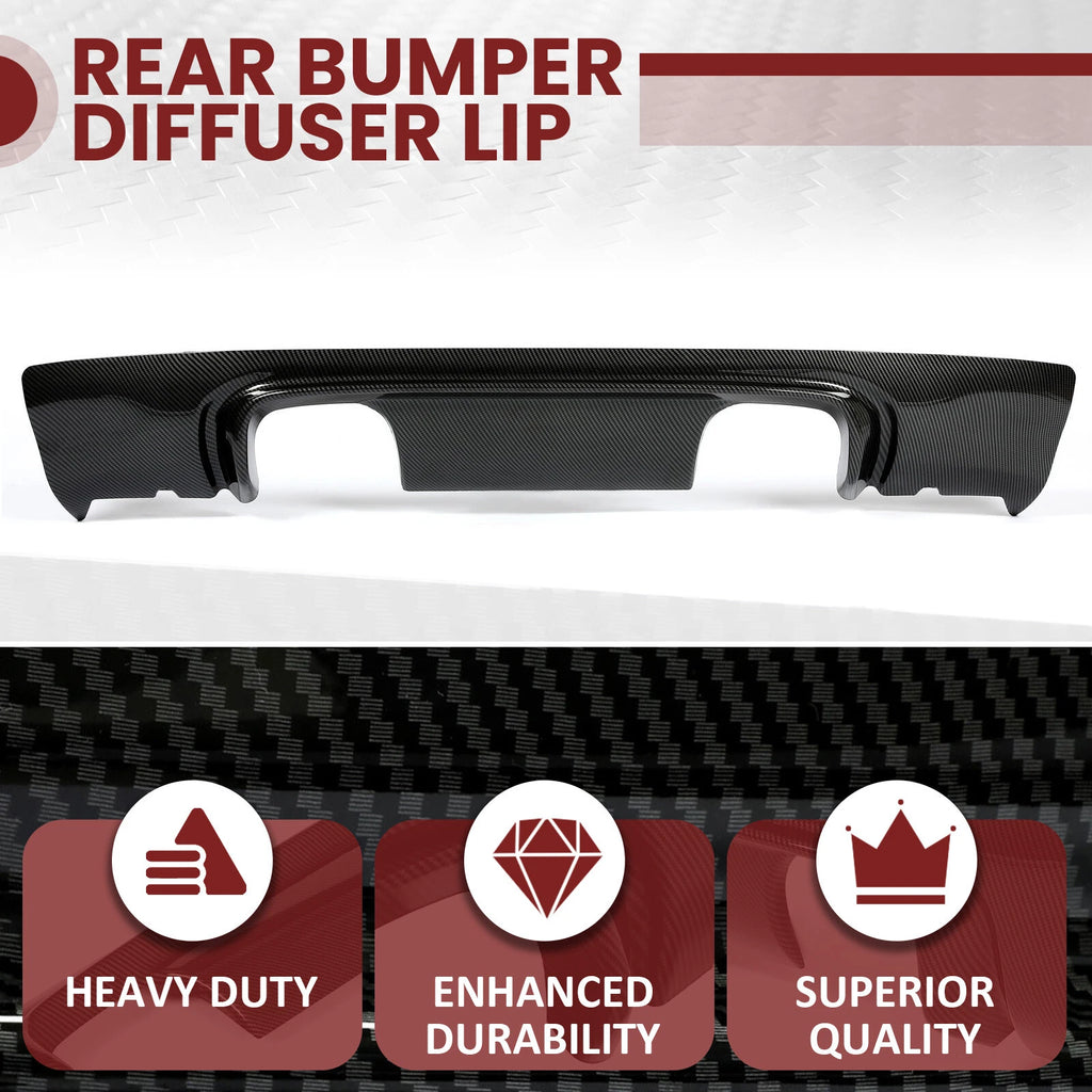 CSL Style Carbon Fiber Rear Bumper Diffuser for BMW E46 M3 (2001–2006)