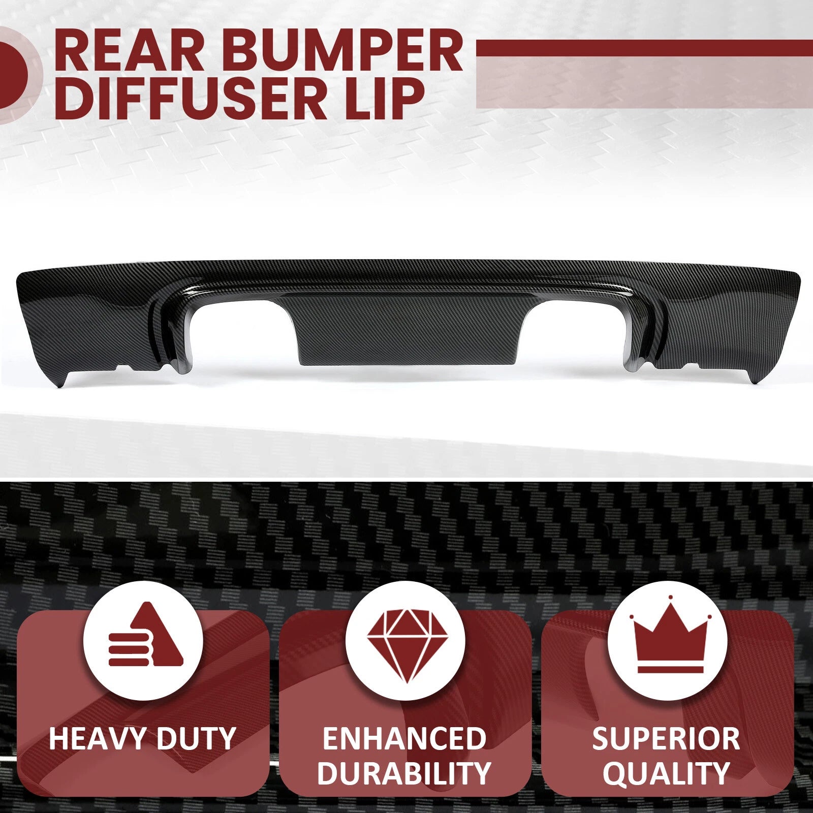 CSL Style Carbon Fiber Rear Bumper Diffuser for BMW E46 M3 (2001–2006)