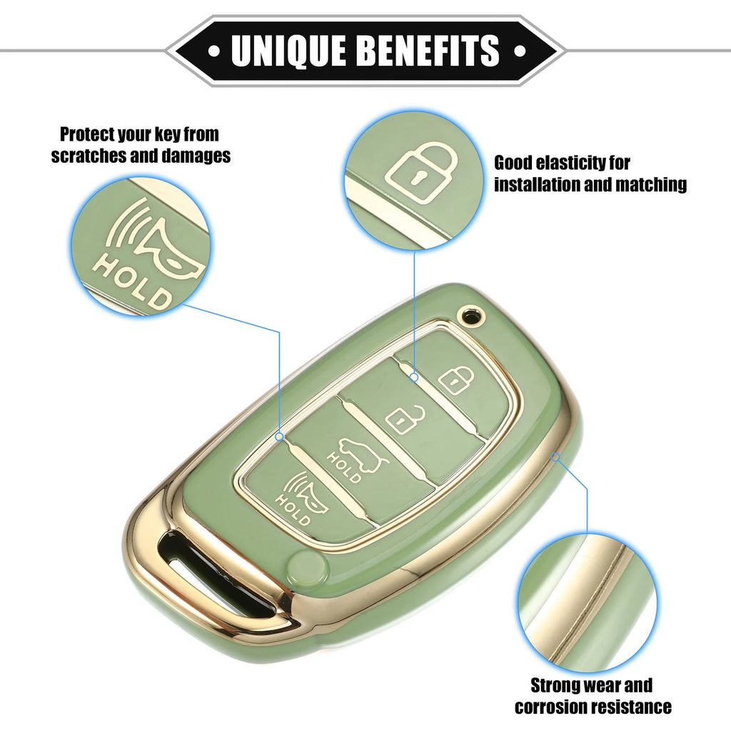 Set of 4 TPU Key Fob Covers for Hyundai Elantra (2017–2020)