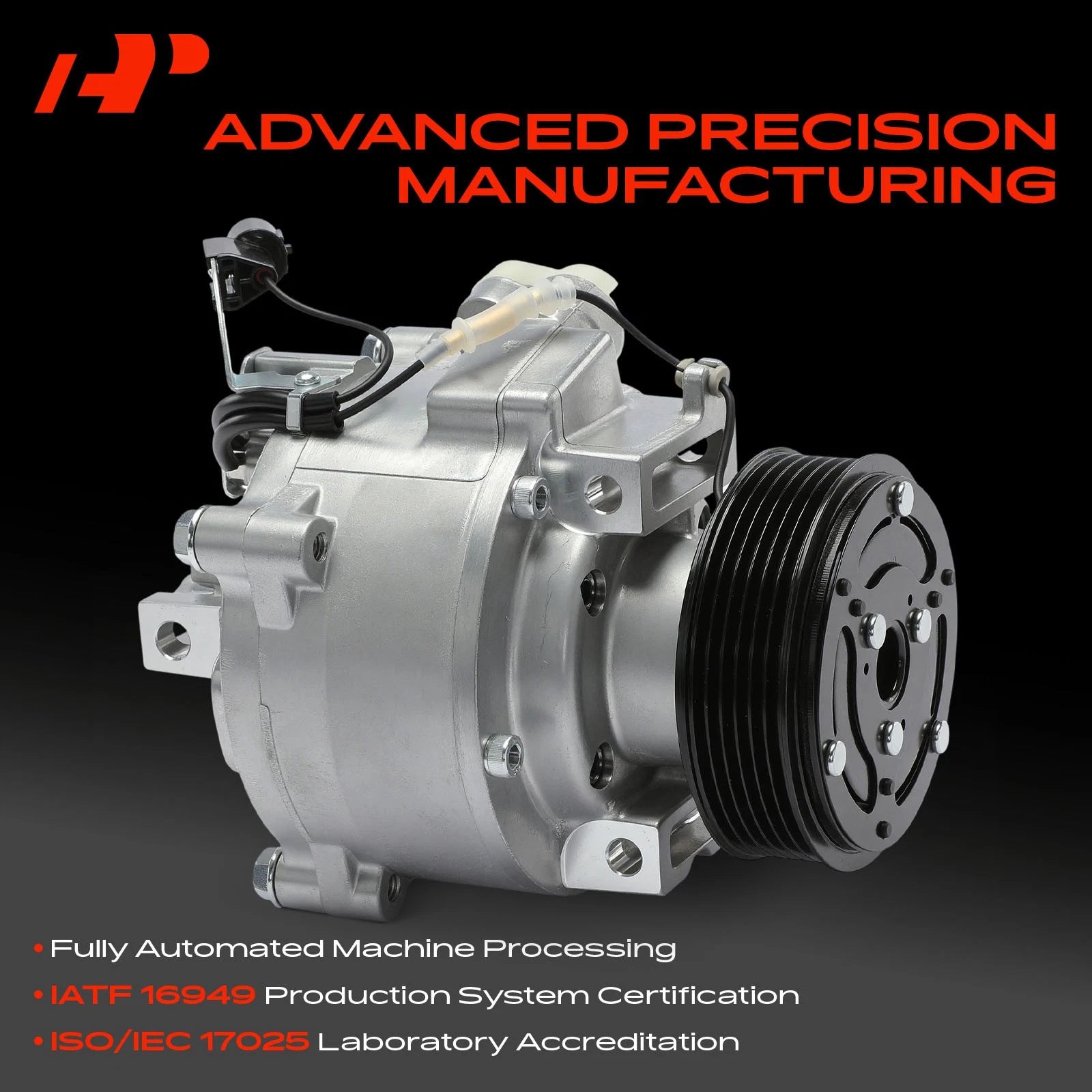 A/C Compressor with 6-Groove Pulley & Clutch for Mitsubishi Eclipse Cross (2018-2023)