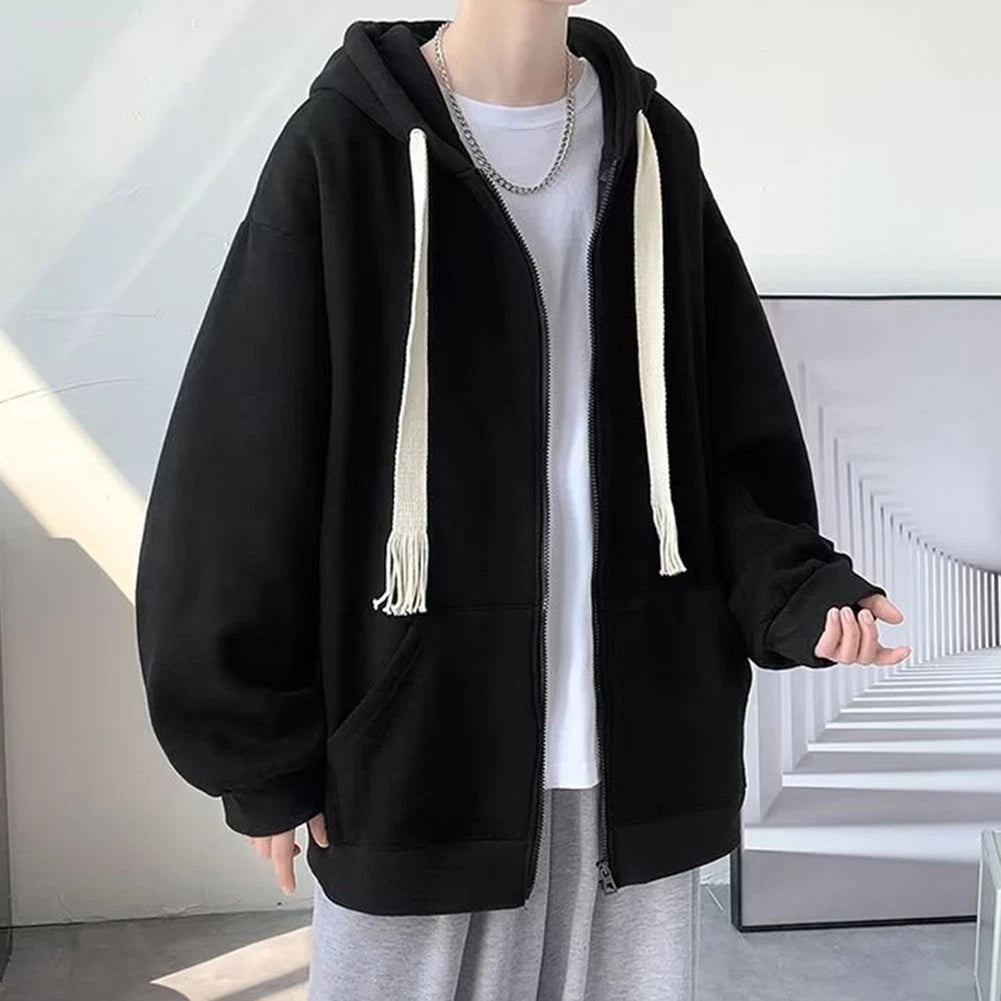 2X Men's Hoodie with Relaxed Fit and Drawstring Detail for Daily Wear