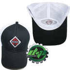 Black and White Mesh Back Hat for International Trucks (Diesel)