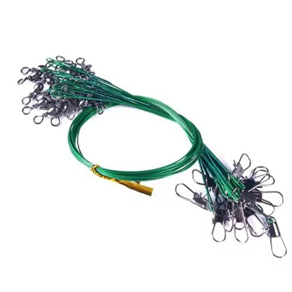 60Pcs Marine Grade Fishing Leader Lines Rust Proof Flexible Wire for Saltwater