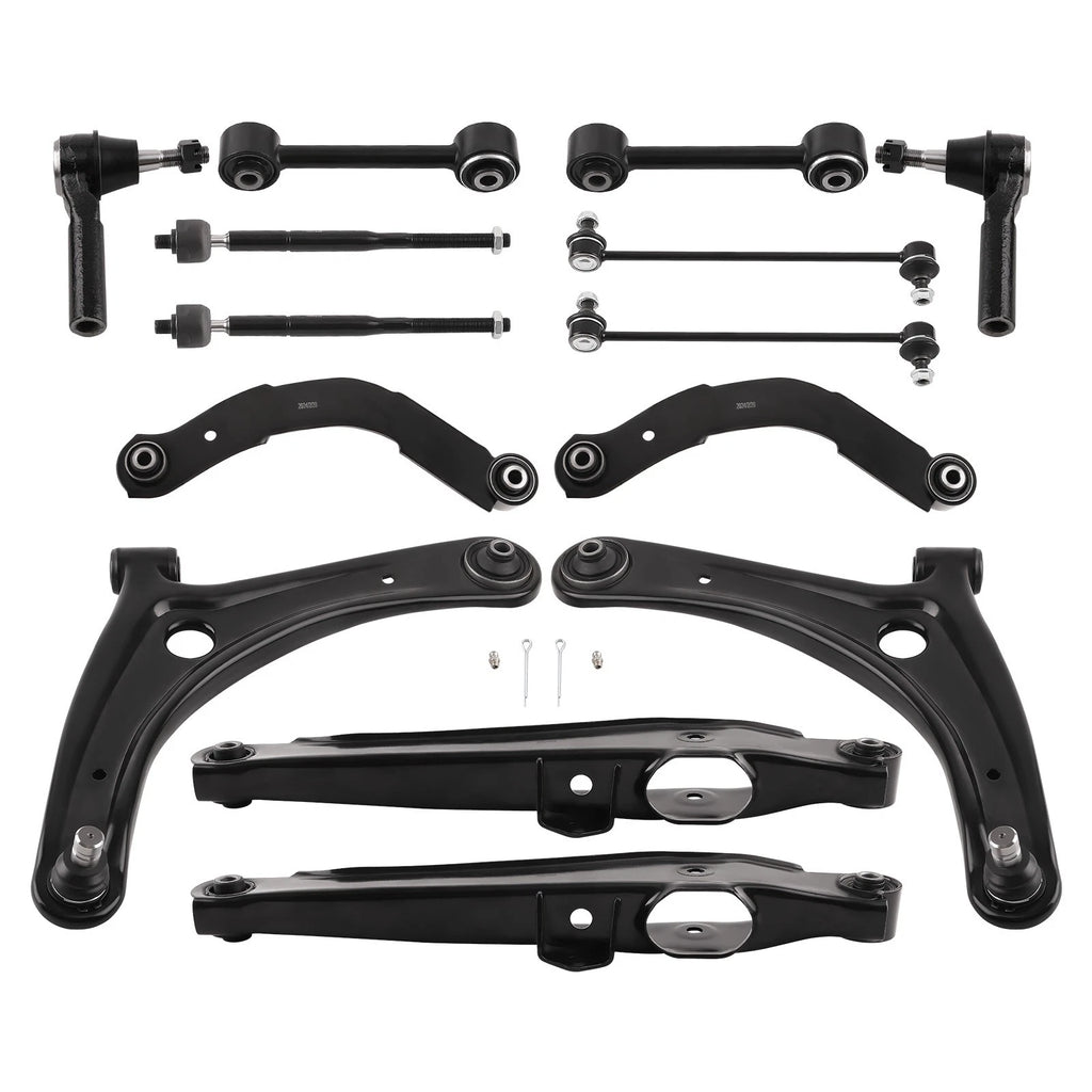 Set of 4 Control Arms Tie Rods Sway Bars for Jeep Compass Patriot (2007–2017)