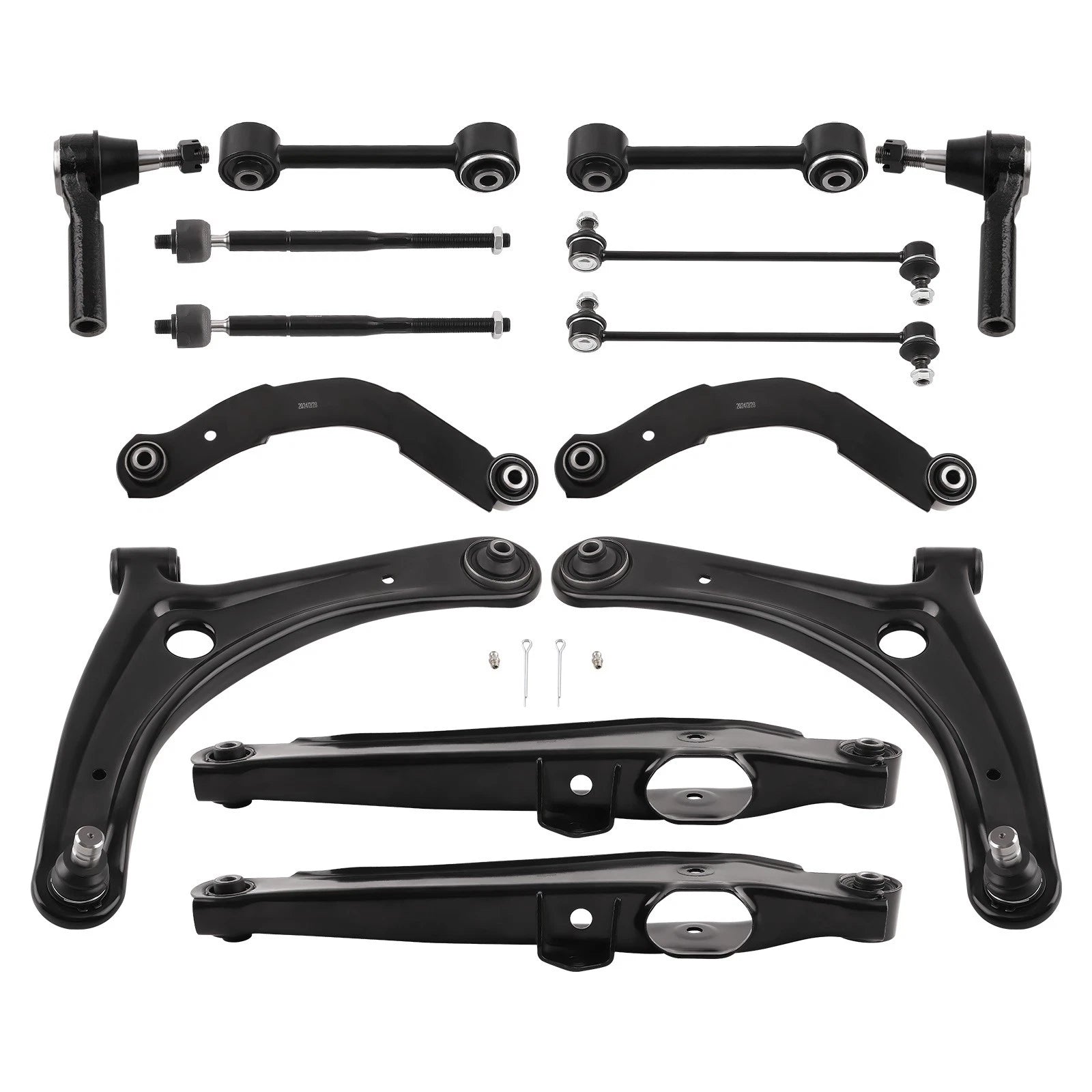 Set of 4 Control Arms Tie Rods Sway Bars for Jeep Compass Patriot (2007–2017)