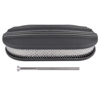15" Oval Half Finned Aluminum Black Air Cleaner Assembly for SBC BBC (305–350)