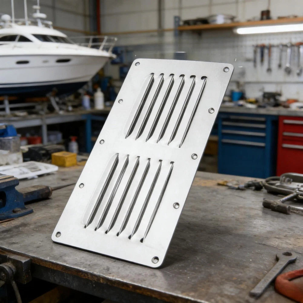 Stainless Steel Louvered Air Vent Grille for Boats RVs (230x115mm)