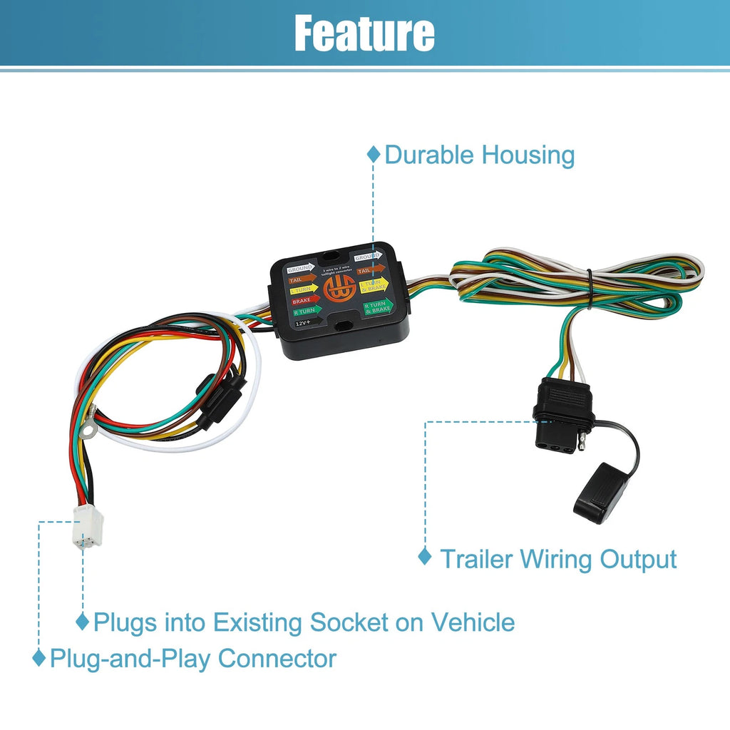 Set of 1 Trailer Wiring Harness 56370 for Honda CR-V (2017–2022)