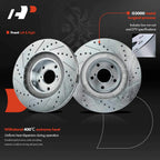 Front Drilled Brake Rotors & Ceramic Pads for Subaru Outback (2001–2002)