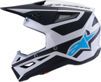 Alpinestars SM3 Heat Off-Road Helmet for Large Size (Matte Silver/Blue/Black)