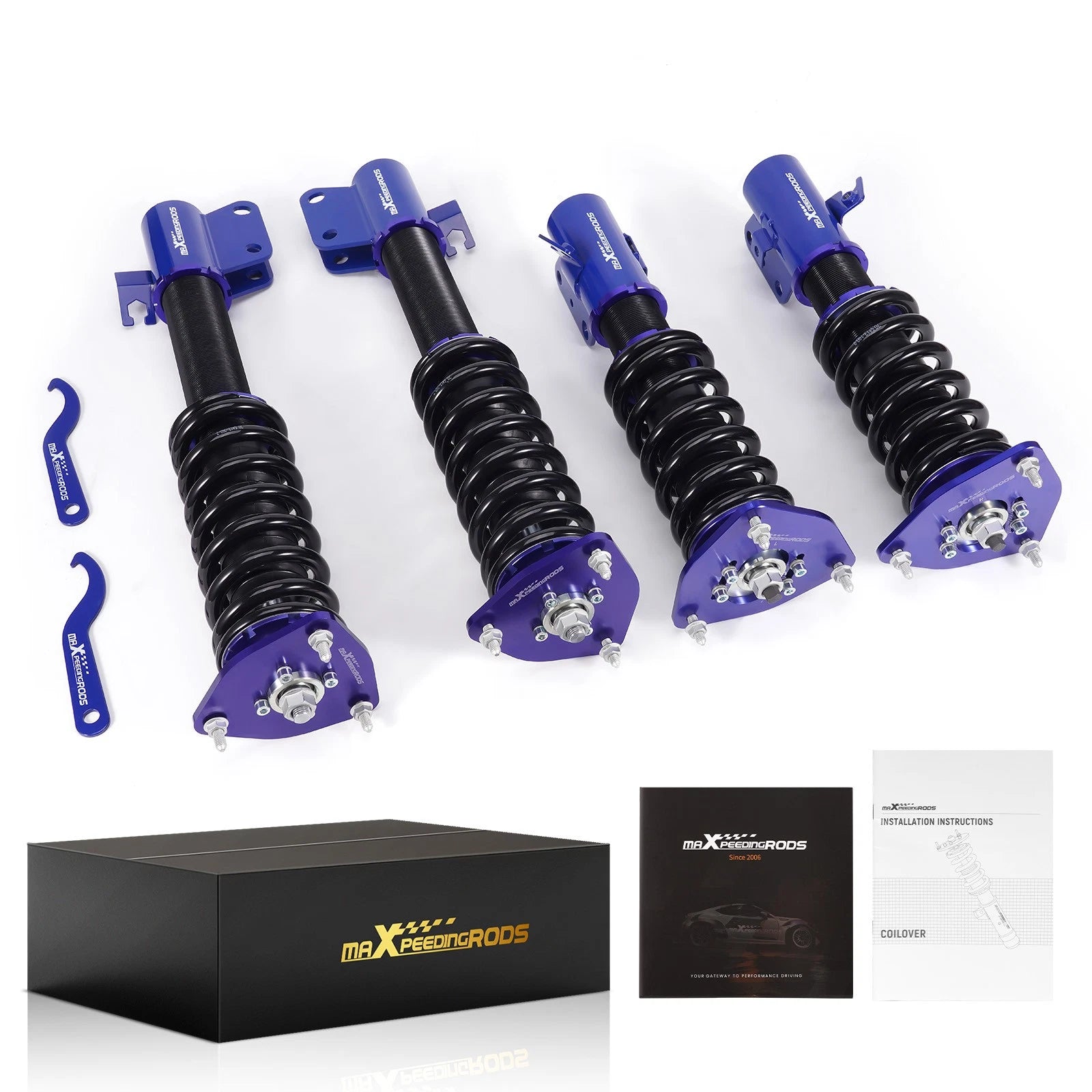 Adjustable Coilovers Shocks Kit for Subaru WRX STI (2005–2007)