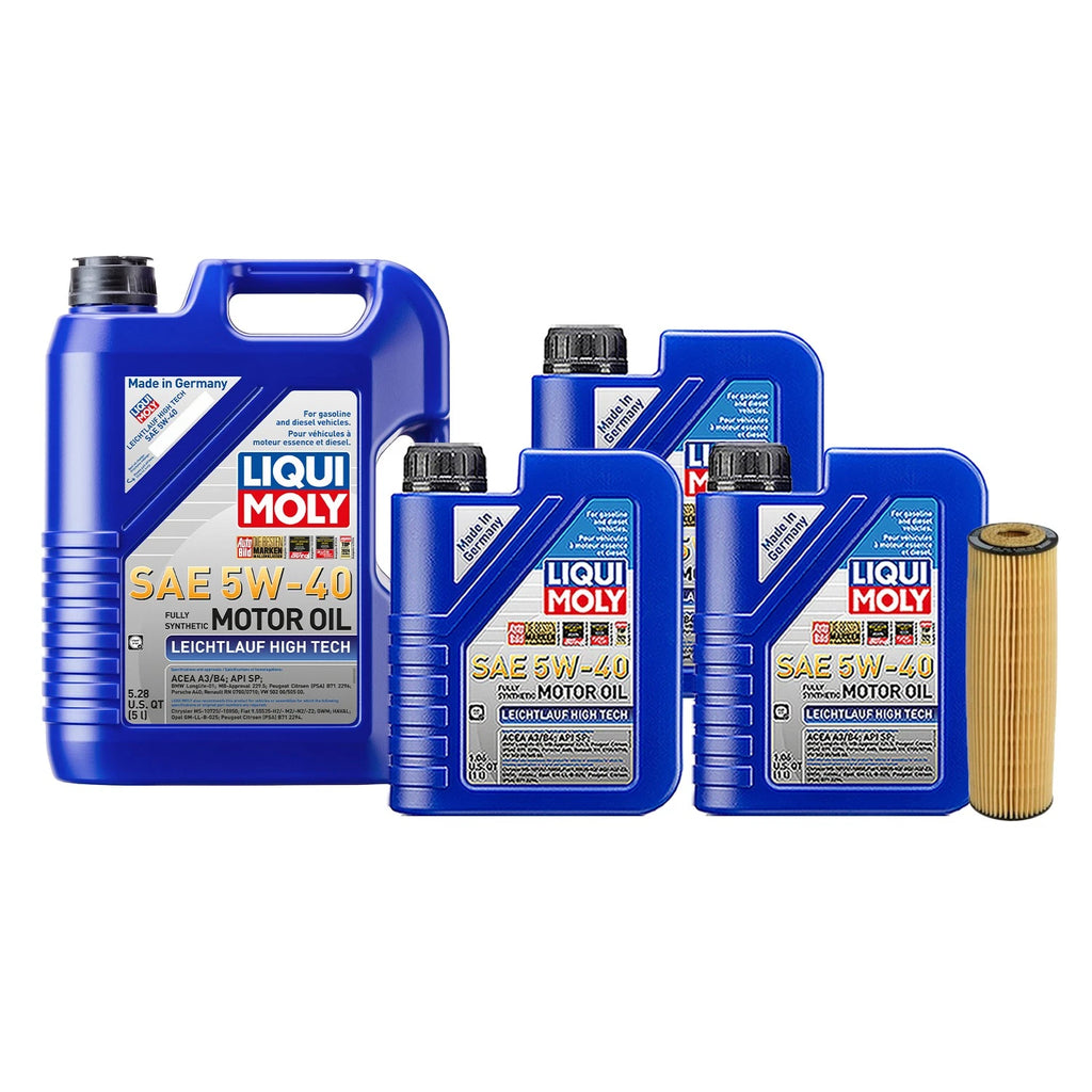 Oil Change Kit for Mercedes M271 (8L Liqui Moly 5W40, Hengst)