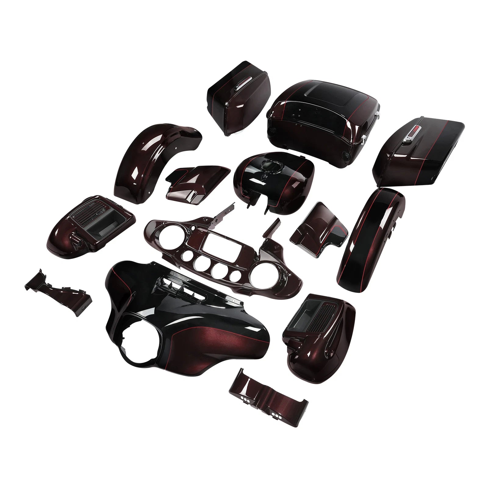 Fairing Body Kit for Harley Electra Glide (2014–2023) Midnight Crimson/Vivid Black