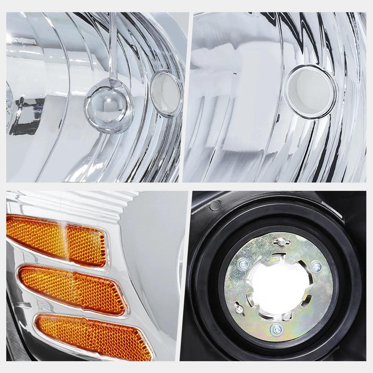 OE Style Chrome Housing Amber Corner Headlight for Pontiac Grand Prix (2004–2008)