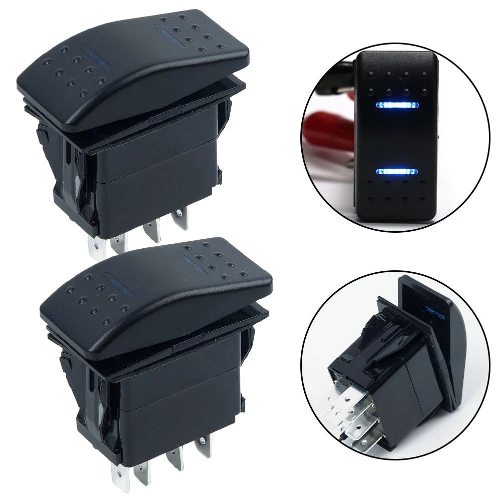 2X Momentary DPDT Switches for Boat LED 12V 20A (Universal)