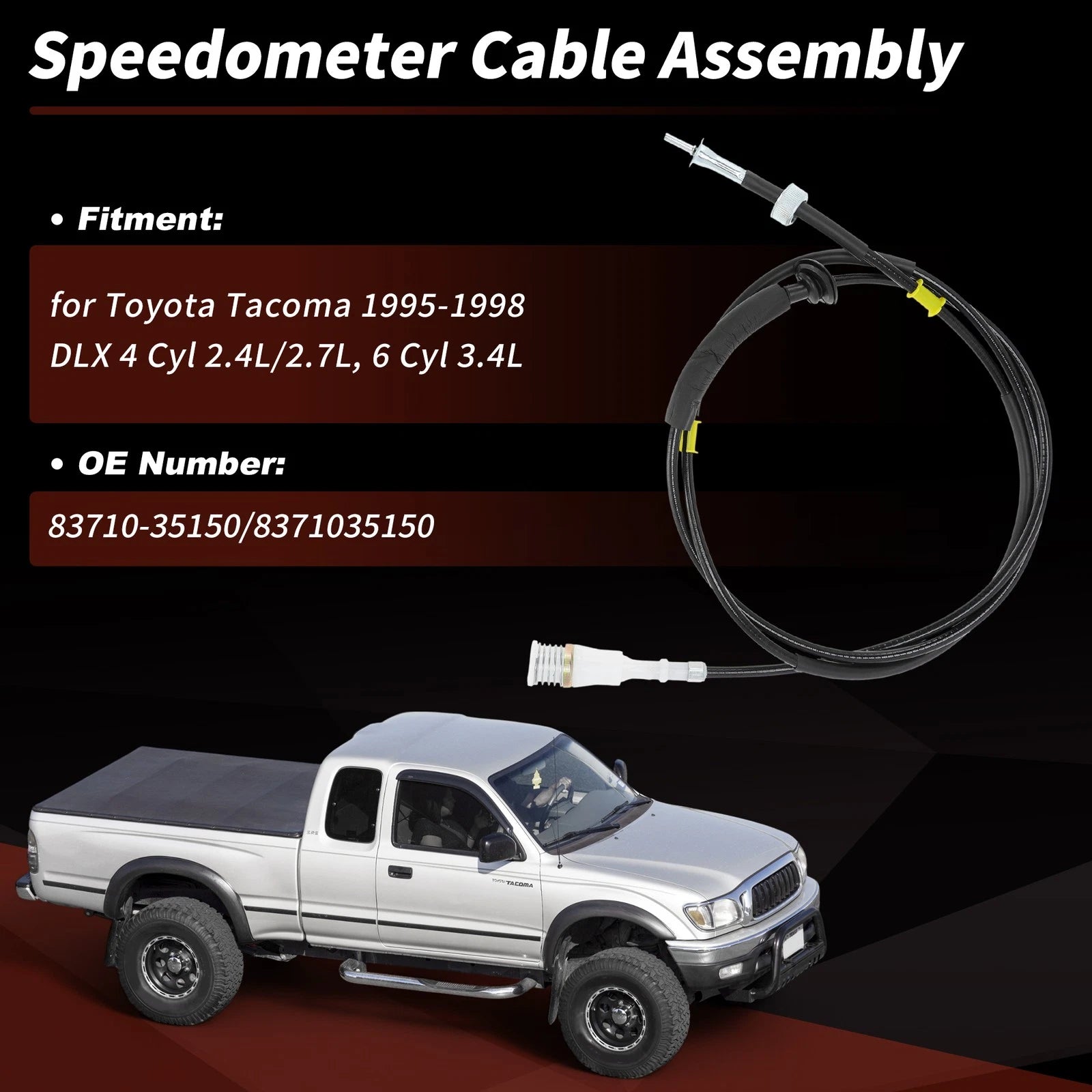 Speedometer Drive Cable No. 83710-35150 for Toyota Tacoma DLX (1995–1998)