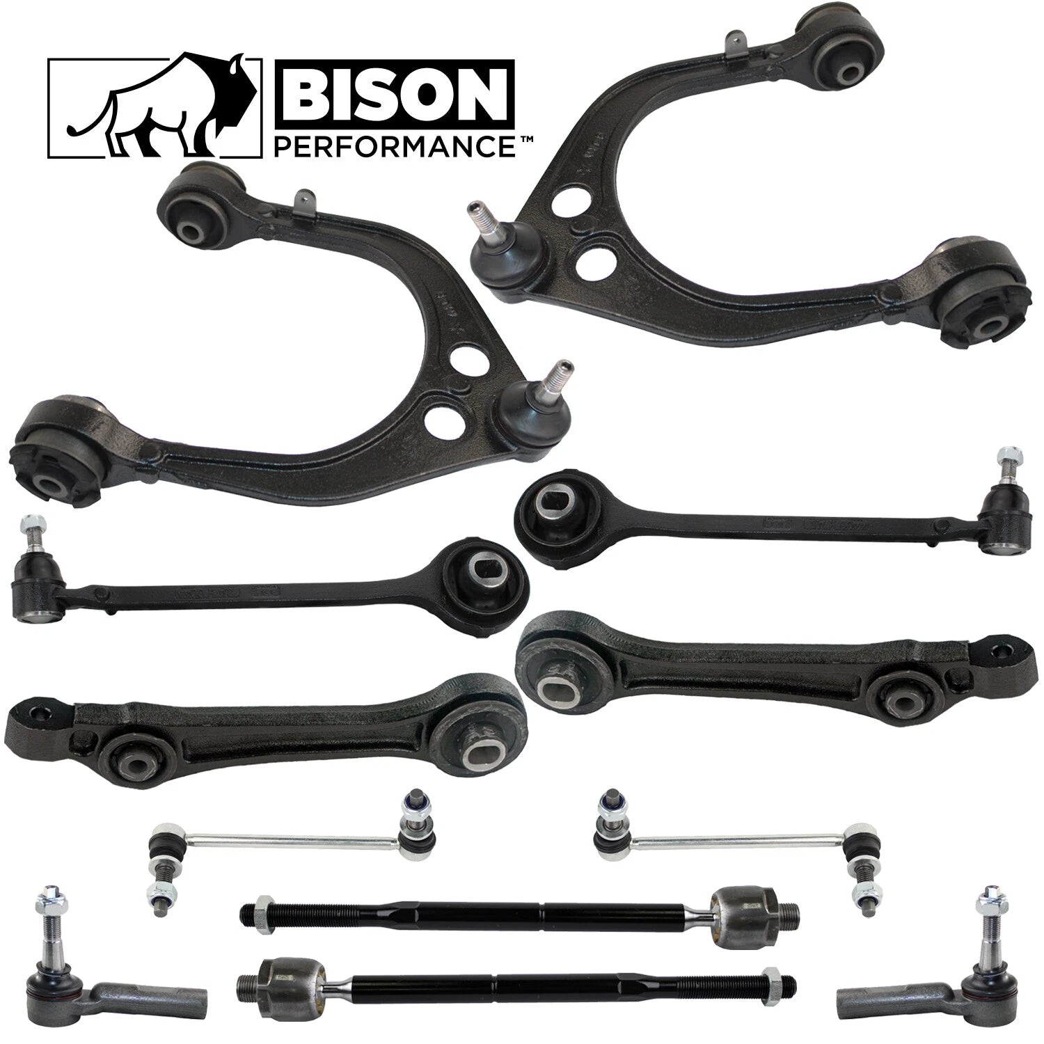 12pc Front Control Arm Sway Bar Tie Rods End Kit for Dodge RWD