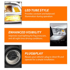 Pair LED Headlights for Dodge Ram 1500 2500 3500 (2009-2018) Chrome