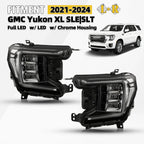 Full LED Headlight Chrome Pair for GMC Yukon XL (2021–2024)