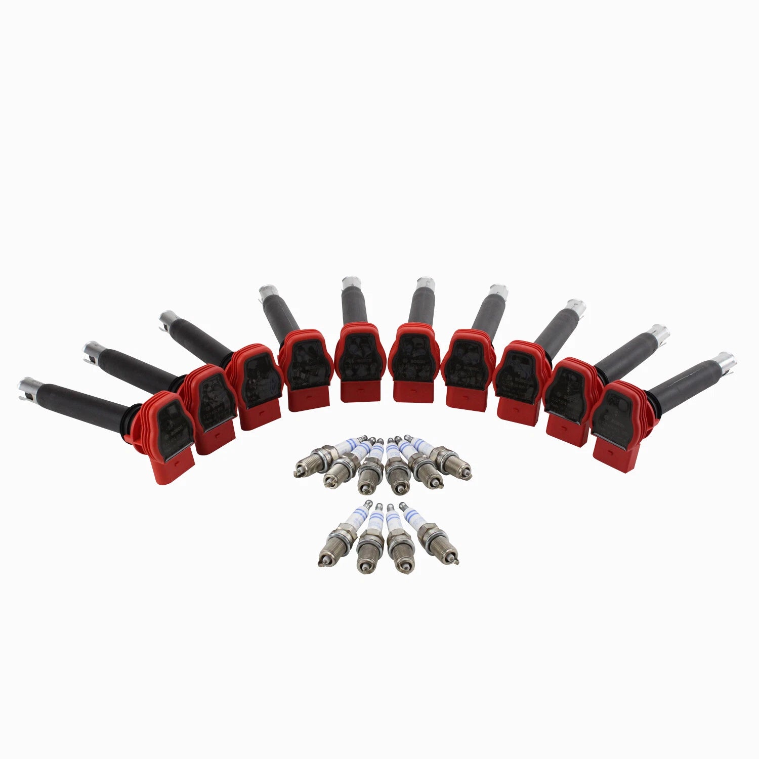 Set of 10 Ignition Coils & Spark Plugs for Audi 5.2L V10 (2006–2012)