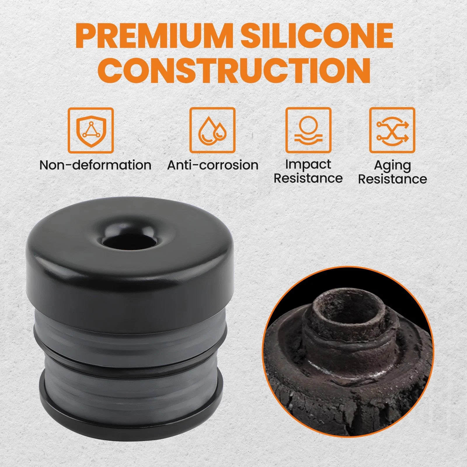 Silicone Body Mount Bushings Kit for Ford Super Duty Crew Cab (2008–2024)