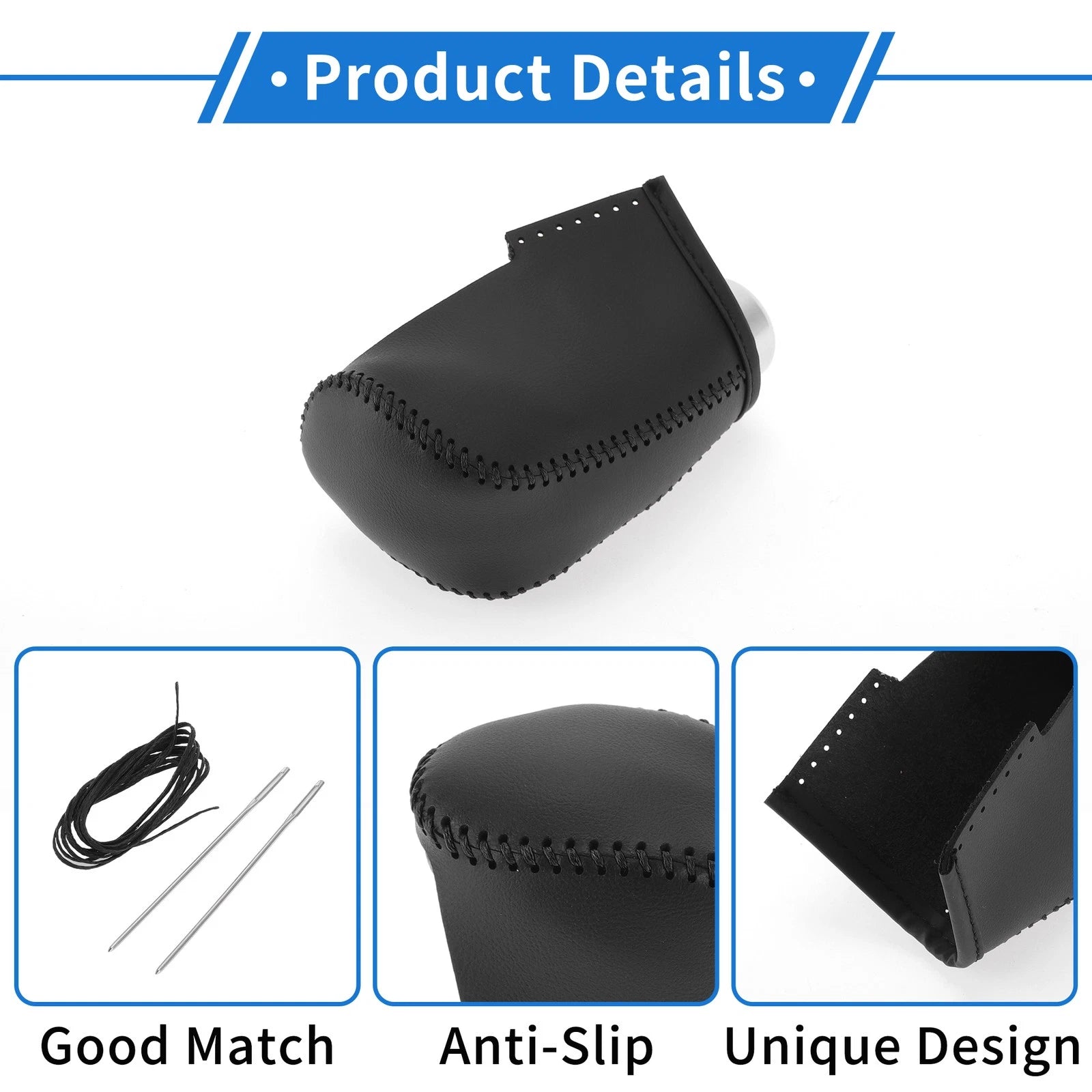 1 Pc Gear Shift Knob Cover for Nissan Altima (2019–2024) Black Faux Leather