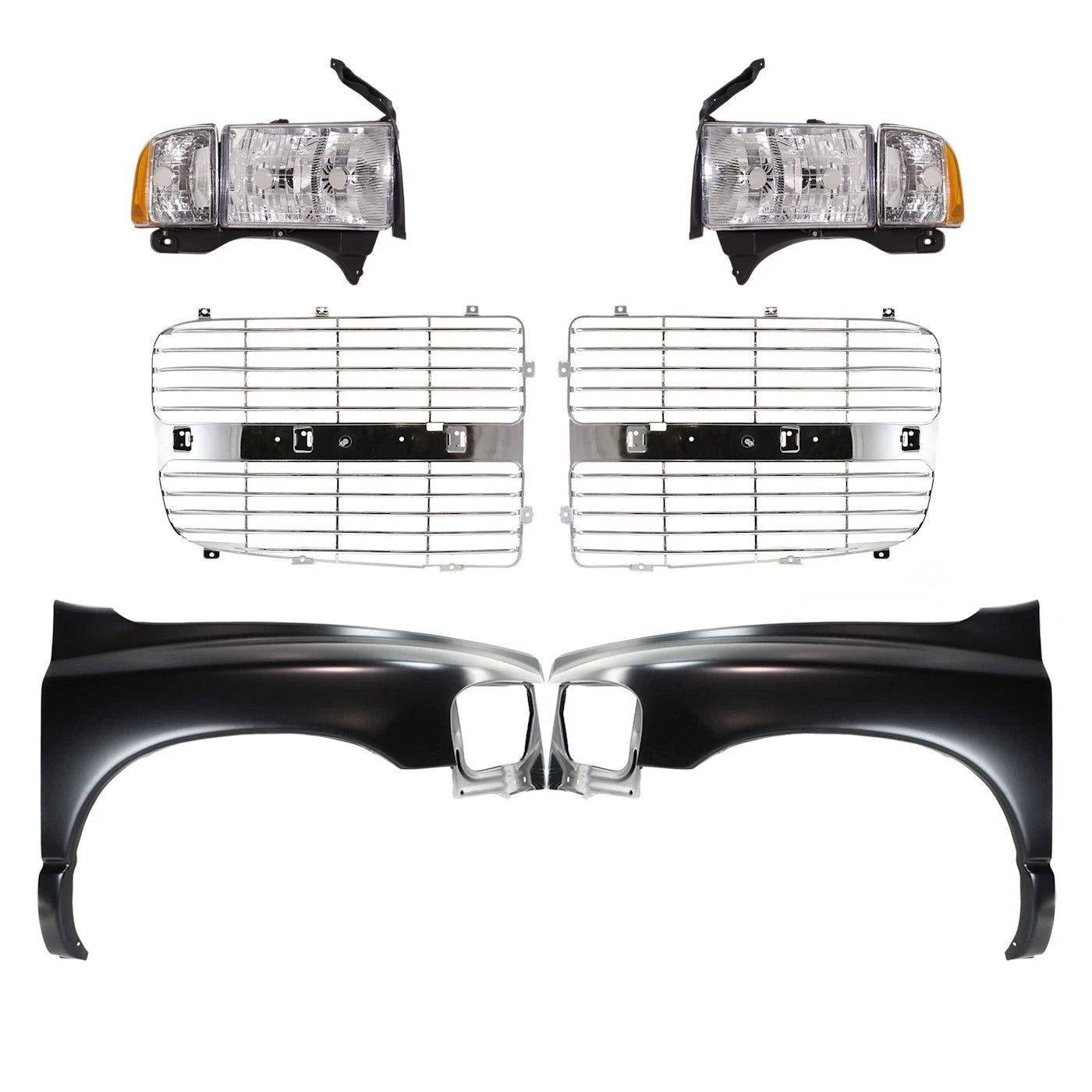 Fender Kit for Dodge Ram 1500 (2002) Front Driver and Passenger Side Steel