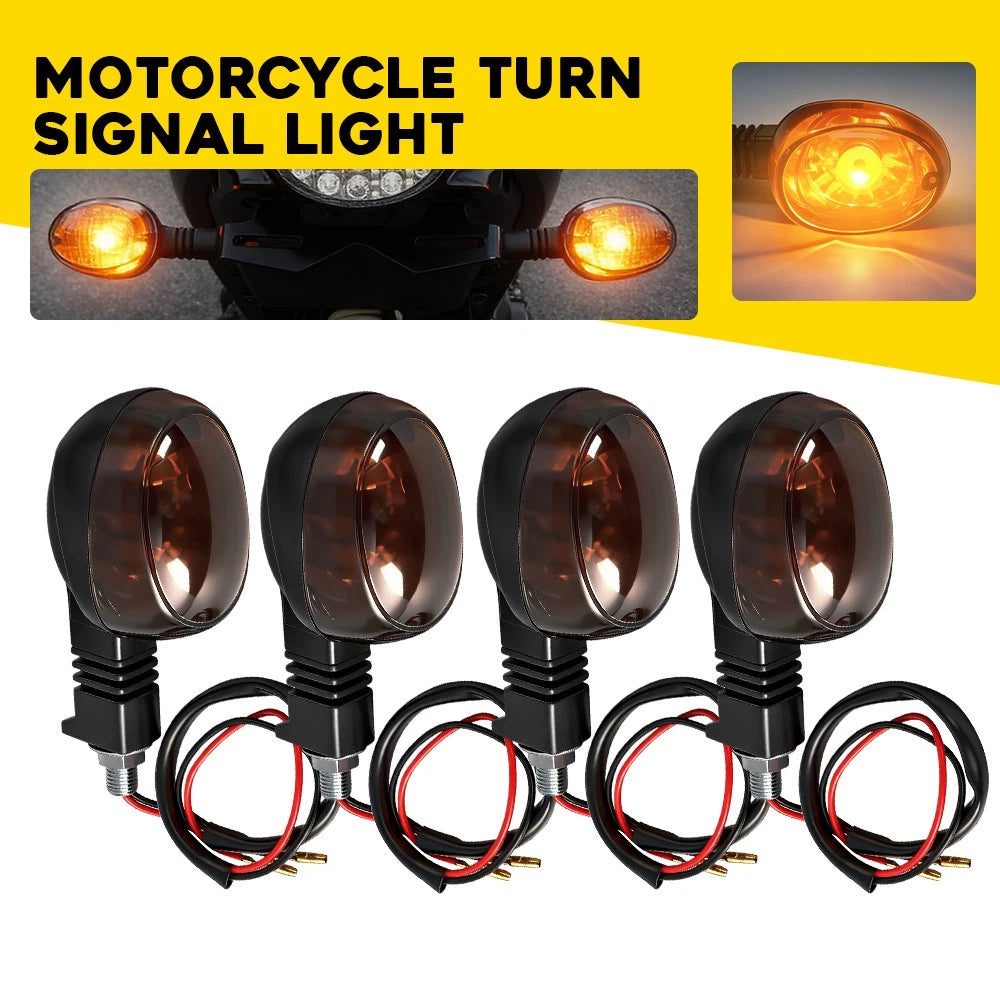 4X Halogen Turn Signal Blinker Light for Buell Blast (2000–2010) Smoked